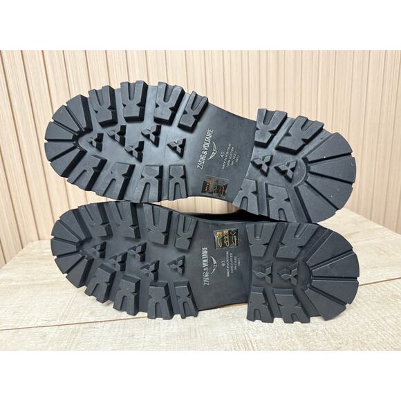 Zadig & Voltaire Ride Chelsea Semy-Shiny Calfskin Womens Boots MSRP $648 New - Picture 10 of 13